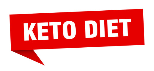 keto diet speech bubble. keto diet ribbon sign. keto diet banner