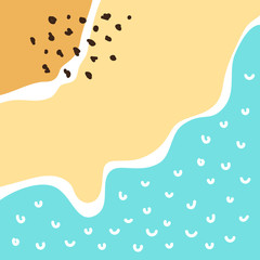 Creative banner background with abstract geometric shapes, summer relax, vacation, beach, vibrant colors