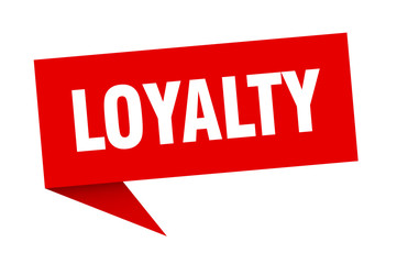 loyalty speech bubble. loyalty ribbon sign. loyalty banner