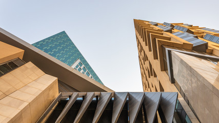 Large buildings equipped with the latest technology, King Abdullah Financial District, in the...