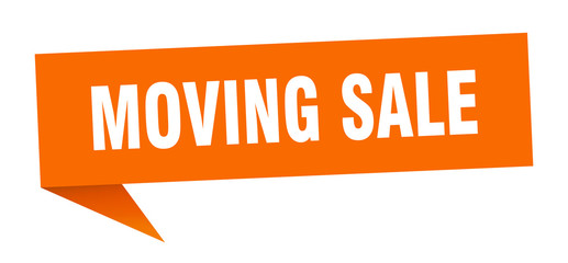 moving sale speech bubble. moving sale ribbon sign. moving sale banner