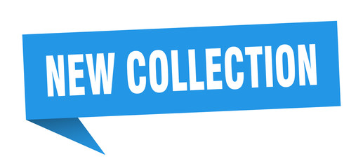 new collection speech bubble. new collection ribbon sign. new collection banner