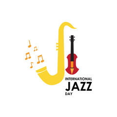 International Jazz Day Celebration Vector Template Design Illustration