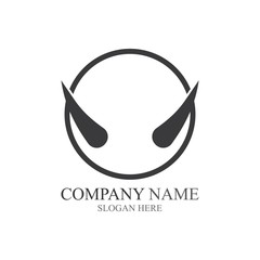 Devil horn Vector icon design illustration Template