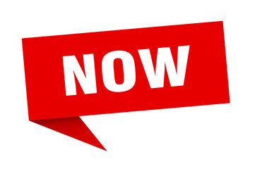 now speech bubble. now ribbon sign. now banner