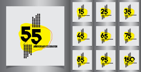 55 Years Anniversary Celebration Vector Template Design Illustration