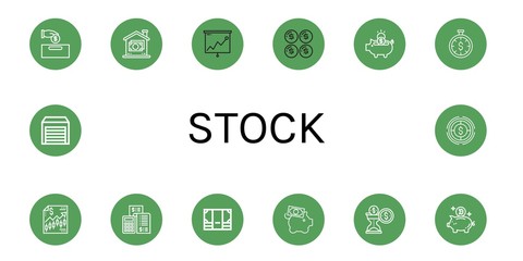 Set of stock icons