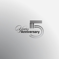 5 Years Anniversary Celebration Vector Template Design Illustration