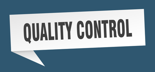 quality control speech bubble. quality control ribbon sign. quality control banner