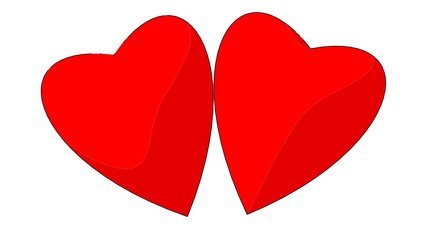 Valentines Day - Double Hearts