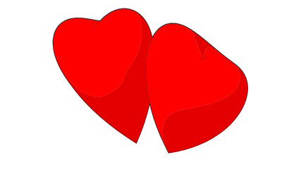 Valentines Day - Double Hearts