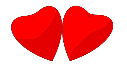 Valentines Day - Double Hearts