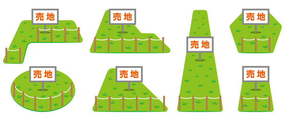 売地　土地　変形敷地 © あんころもち(ankomando)