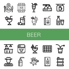beer icon set