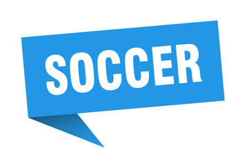 soccer speech bubble. soccer ribbon sign. soccer banner