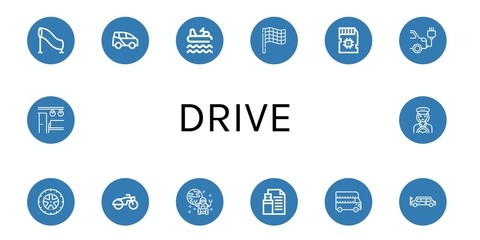 drive icon set
