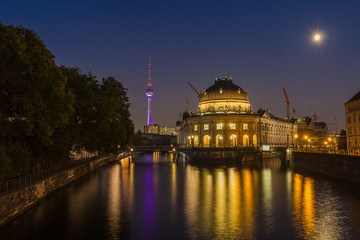 Fototapeta na wymiar Bode Museum in Berlin at Night