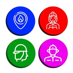 Set of fire department icons