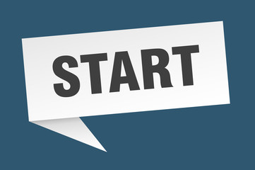 start speech bubble. start ribbon sign. start banner