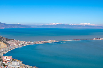Turkey, Isparta province, beautiful Egirdir lake in winter season