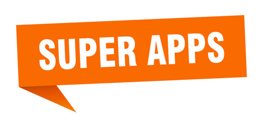 super apps speech bubble. super apps ribbon sign. super apps banner