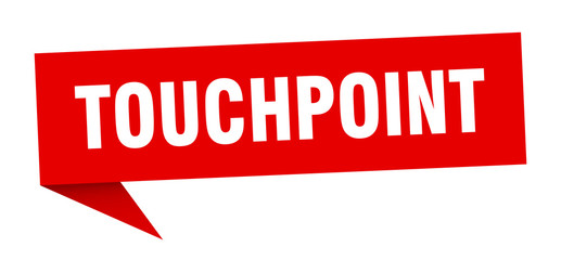 touchpoint speech bubble. touchpoint ribbon sign. touchpoint banner