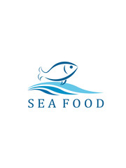 Fish logo on a white background
