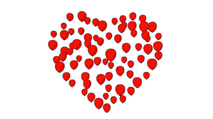 Heart Shaped Valentines Day Balloons