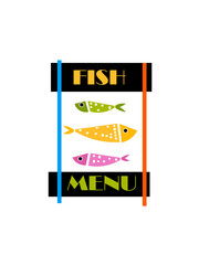 Fish logotype on a white background