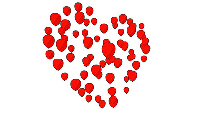 Heart Shaped Valentines Day Balloons