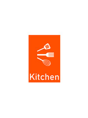 Kitchen appliances on an orange background