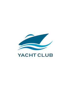 Yacht logotype on a white background