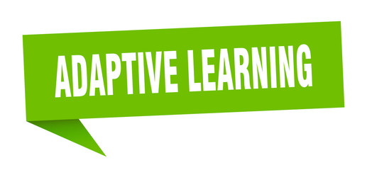 adaptive learning speech bubble. adaptive learning ribbon sign. adaptive learning banner