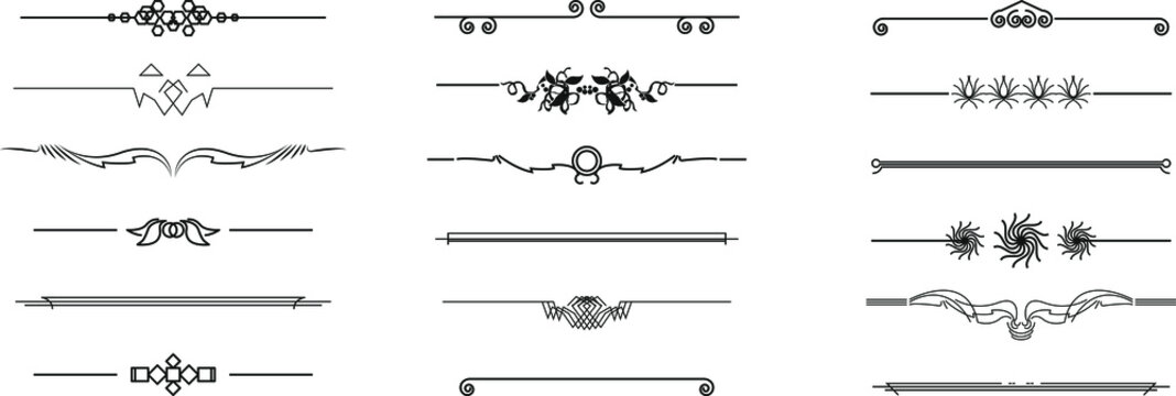 dividers and border, vector illustration