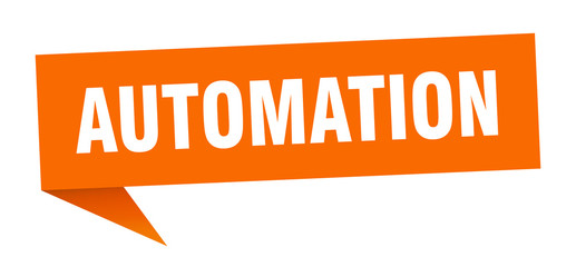 automation speech bubble. automation ribbon sign. automation banner