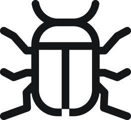 Bug icon, vector illustration