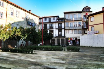 Obraz premium Streets, squares and facades of the portuguese medieval village of Guimaraes