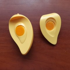 Mango toy fruit on wooden background