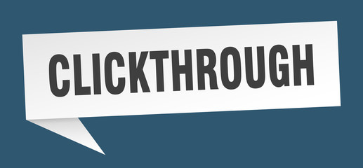 clickthrough speech bubble. clickthrough ribbon sign. clickthrough banner