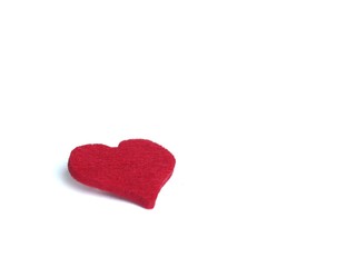 two hearts on white background
