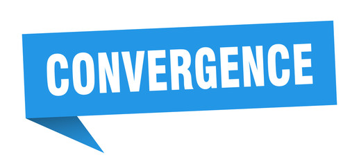 convergence speech bubble. convergence ribbon sign. convergence banner