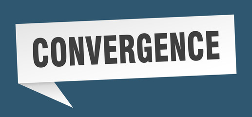 convergence speech bubble. convergence ribbon sign. convergence banner