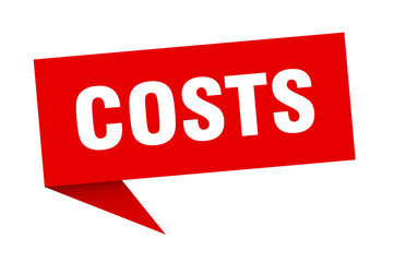 costs speech bubble. costs ribbon sign. costs banner
