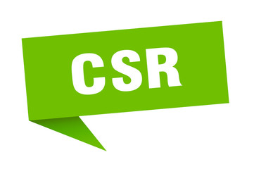 csr speech bubble. csr ribbon sign. csr banner
