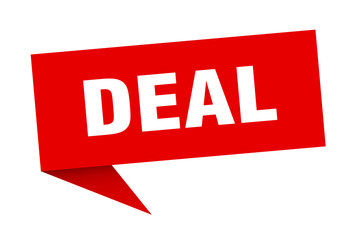 deal speech bubble. deal ribbon sign. deal banner