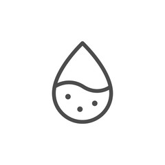 Water drop line outline icon