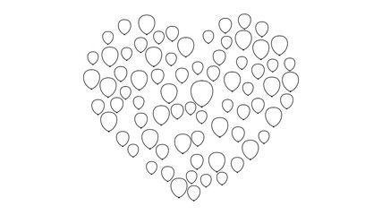 Heart Shaped Valentines Day Balloons