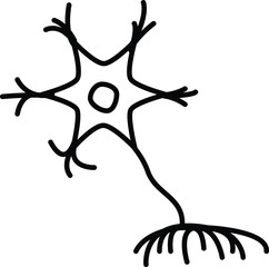 neuron icon, vector illustration