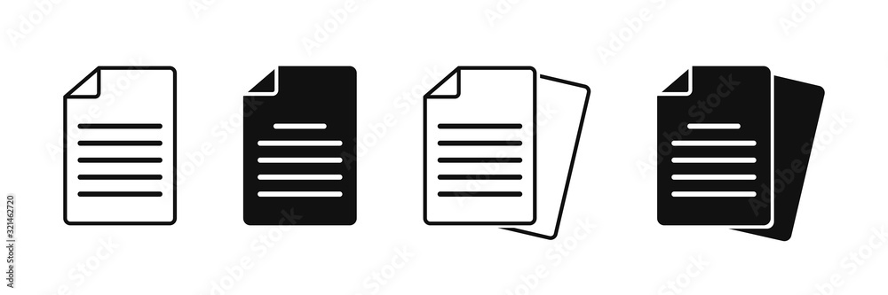 Fototapete document vector icon isolated vector graphic. paper document page icon vector element. agreement fil