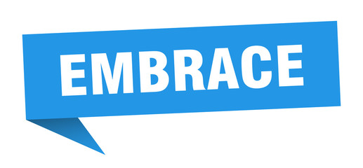 embrace speech bubble. embrace ribbon sign. embrace banner